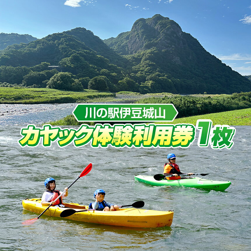 【ふるさと納税】川の駅伊豆城山カヤック体験／ アウトドア 川遊び アクティビティ 体験 チケット 狩野川 富士山 伊豆の国 静岡 静岡県