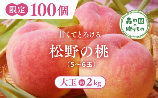 【産直・人気の特産品】森の国・松野町自慢の桃（5～6玉）※100セット限定◇ ※2024年6月下旬～8月中旬頃に順次発送予定