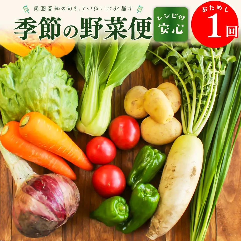 【ふるさと納税】＜南国高知から直送！旬の季節のお野菜セット（7～9品）＞高知県 佐川町 野菜便 詰め合わせ 旬の時期にお届け こうち育ち【冷蔵】