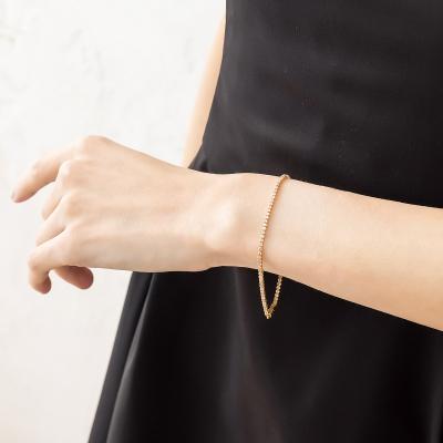 ふるさと納税 甲府市 K18YG テニスブレスレット【14cm】ダイヤモンド【ライトBR】【1.5ct】 |  | 03