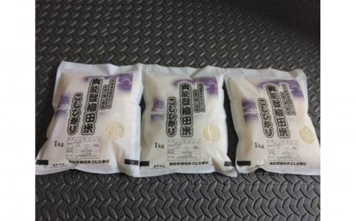 【復興支援】【令和7年度産】奥能登柳田米こしひかり ちょっといい（1kg×3）合計3kg