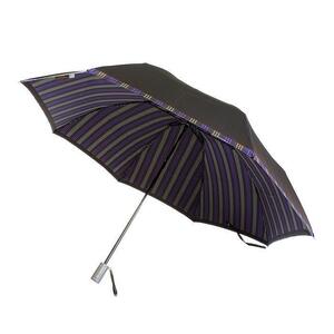 槙田商店【紳士折りたたみ傘】Tie Plain×Stripe 茶