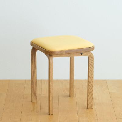 ふるさと納税 府中市 府中市の家具　コッコスツール　オーク材/生地:ラムース(イエロー)(組み立て式)