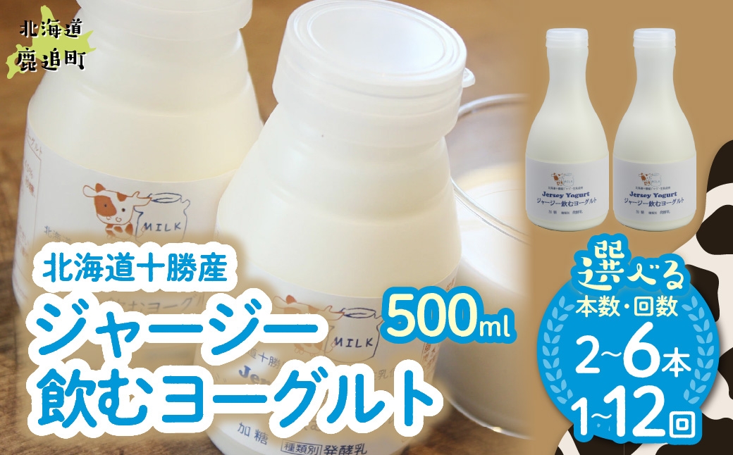 
                  ジャージー飲むヨーグルト 500ml 選べる本数 配送回数 【ふるさと納税 人気 おすすめ ランキング ヨーグルト ジャージー牛乳 乳酸菌 安定剤不使用 乳化剤不使用 保存料不使用 濃厚 定期便 髙田牧場 北海道 十勝 鹿追町 送料無料】 SKM022-v
                
