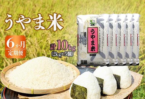 【定期便6か月連続お届け】神話の里/吉田町「うやま米」コシヒカリ 10kg（2kg×5）