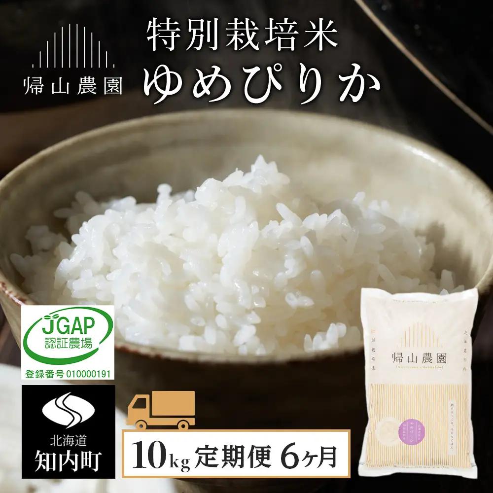 【令和8年産新米予約】【6カ月定期便】特別栽培米産地直送「ゆめぴりか 10kg」《帰山農園》