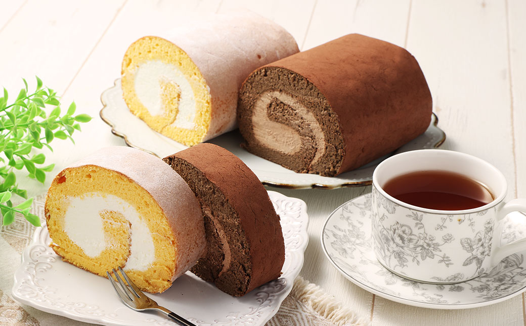 【7営業日以内発送】ブランロールケーキ＋ノアールロール 2本セット 計約850g ロールケーキ スイーツ デザート
