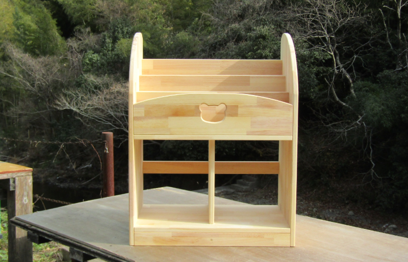 手作り木製 ちょっとスリムな絵本棚 幅60cm 099H3549