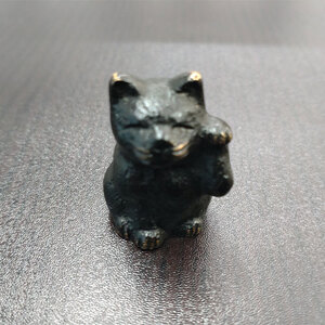 【ゆうパケット】【香川県伝統的工芸品】青銅製 招き猫(ブラック)