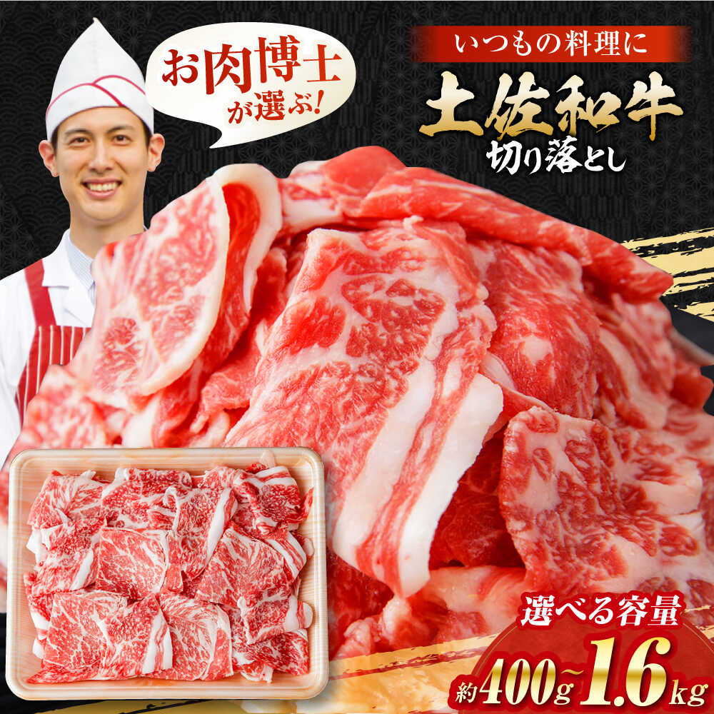 【ふるさと納税】高知県産 土佐和牛 切り落とし 400g〜1.6kg〈選べる内容量〉 炒め物 すき焼き用 牛肉 肉 牛 切落し 切り落とし すきやき 国産 おすすめ 人気 ランキング 高評価 切落し 【(有)山重食肉】[ATAP037]