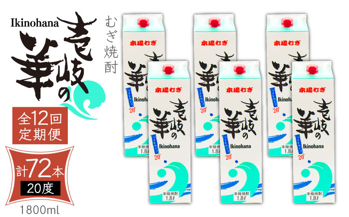 
【全12回定期便】 麦焼酎 壱岐の華 20度 1800ml 紙パック 6本 《壱岐市》【天下御免】 むぎ焼酎 焼酎 麦 酒 お酒 [JDB323] 444000 444000円
