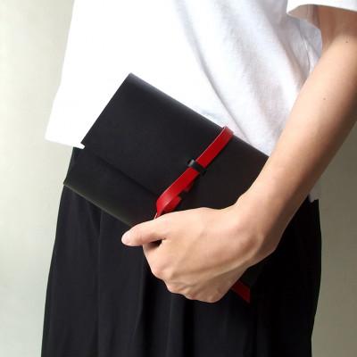 ふるさと納税 高槻市 【KAKURA】紐巻きバイブルシステム手帳 urushiブラック