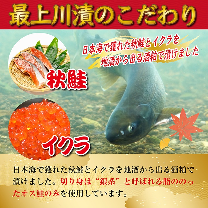 SD0219　【最上川漬】鮭親子粕漬（鮭切身150g×6切、いくら40g）