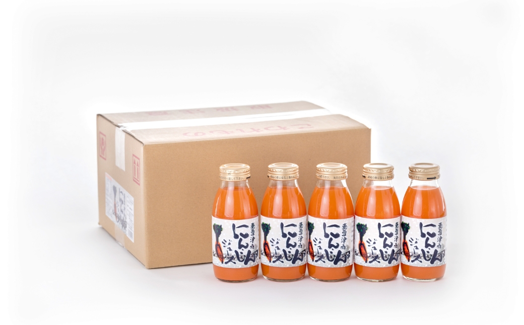 【12ヶ月定期便】豪雪津南にんじんジュース　200ml × 20本入 新潟県 津南町 (有)フジミヤ