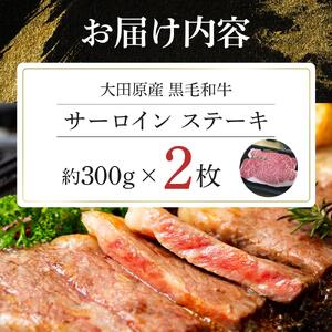 大田原産 黒毛和牛 サーロイン ステーキ　約300g×2枚