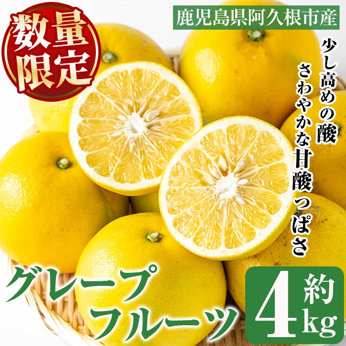 ＜先行予約受付中！2026年2月以降順次発送＞数量限定！グレープフルーツ(約4kg)国産 果実 果物 フルーツ 柑橘 デザート 期間限定【桐野柑橘株式会社】akn070-04