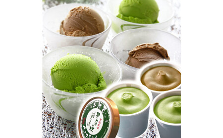 【高島屋選定品】【伊藤久右衛門】宇治二色アイスクリーム 抹茶・ほうじ茶 24個入［ 京都 老舗 和菓子 抹茶 アイスクリーム 有名店 人気 おすすめ お菓子 スイーツ お取り寄せ グルメ 通販 ギフト