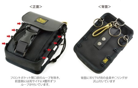 ガバッと大きく開く縦型キャリングケース／ハイエンドモデル＜社長仕様-2＞ウエスト バッグ スマホ 財布 収納 耐久 持ち運び ひとまとめ バンナイズ VanNuys ファッション カバン  ダークグリ