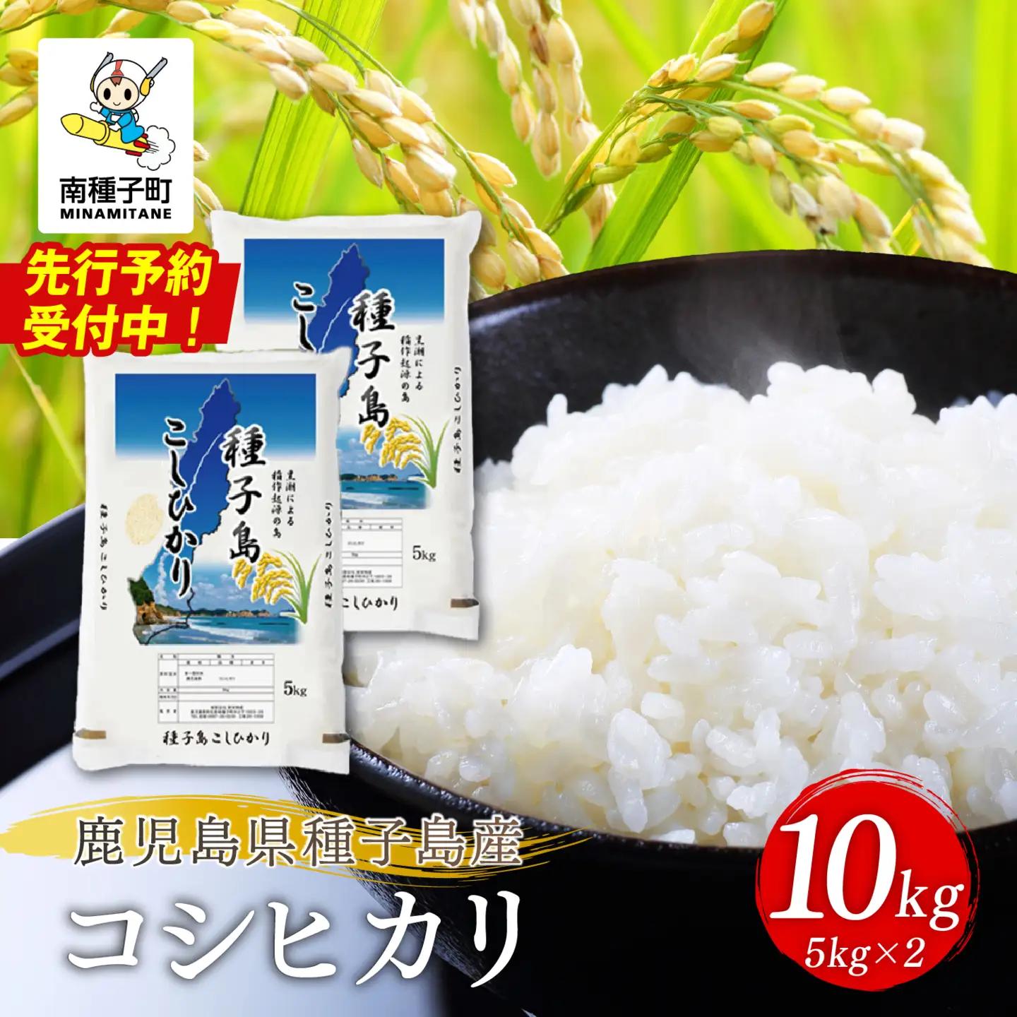 《令和8年産米 新米》 種子島産コシヒカリ10kg（5kg×2）【新栄物産】