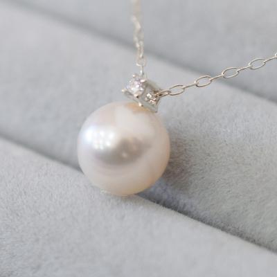 ふるさと納税 天草市 あこや真珠 ネックレス 8-8.5mm ホワイトピンク ダイヤモンド K10WG_S085-546 |  | 01