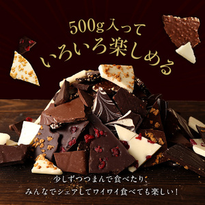 割れチョコアソート 12種（準チョコレート）500g_12種のフレーバー 割れチョコ ミックス  準チョコレート チョコレート チョコ ビターチョコ ホワイトチョコ ミルクチョコ クランチ アーモンド