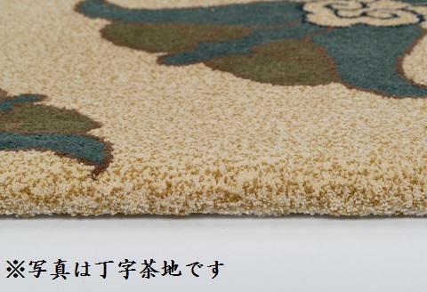 色をお選びいただけます　鍋島緞通[手刺繍]対角中心柄 45×45cm：B950-001