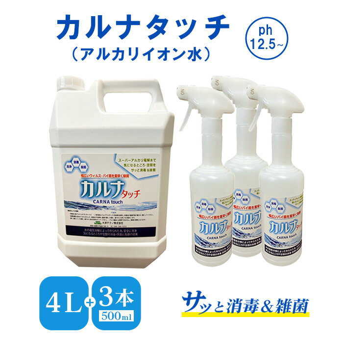 【ふるさと納税】カルナタッチ（アルカリイオン水）PH12.5～ ／ 掃除 洗浄 除菌 アルカリイオン水 洗浄水 PH12.5 掃除用 キッチン 油汚れ クリーナー 厚木市