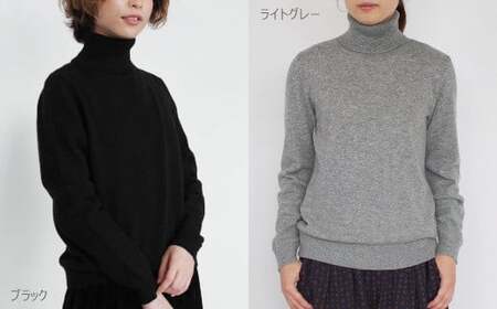 タートルネック セーター カシミヤ 100% ( ブラック・L ) レディース 日本製 | ニット タートル 薄手 無地 シンプル 長袖 秋冬 冬 タートルネックセーター 新潟県 五泉市 高橋ニット株