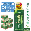 【ふるさと納税】【5か月定期便】おーいお茶濃い茶 600ml×24本(合計5ケース)【伊藤園 お茶 緑茶 濃い 渋み まとめ買い 箱買い ケース買い カテキン 2倍 体脂肪】D-R071324