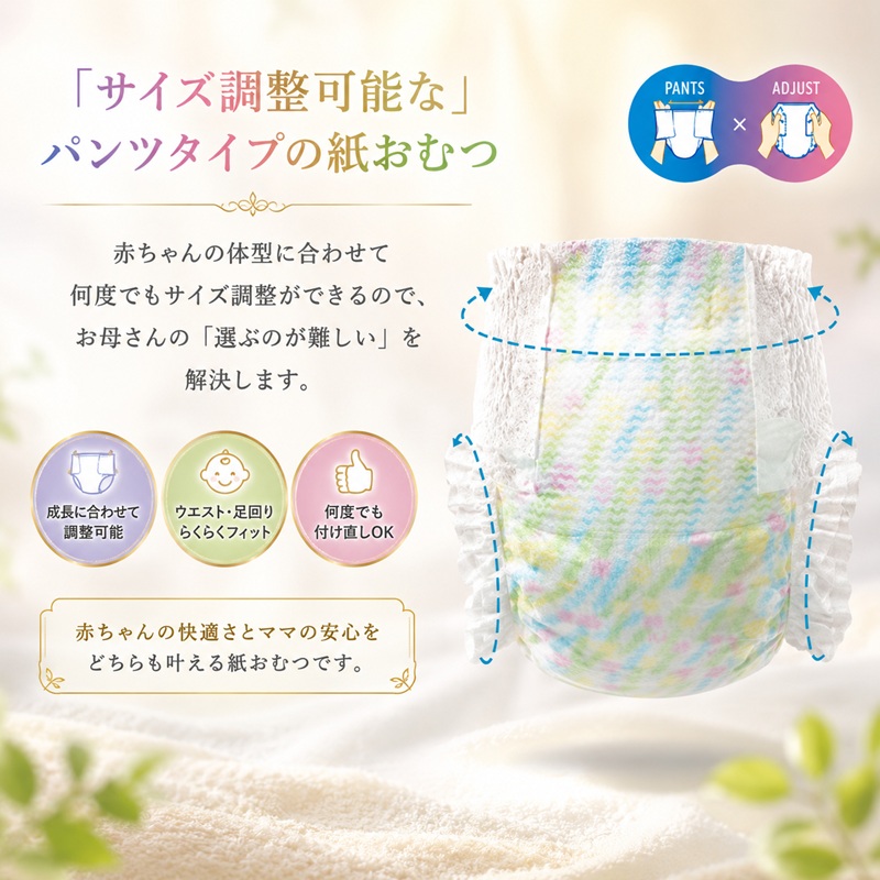 おむつ ミラフィール Sサイズ 4～8kg 48枚 3パック (144枚) パンツタイプ 乳幼児用 おむつ オムツ パンツ 雑貨 ベビーグッズ ベビー用品 赤ちゃんグッズ 赤ちゃん用品 日用品 消耗品
