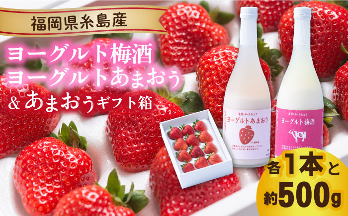 
            【お歳暮対象】【先行予約】ヨーグルトあまおう＆ヨーグルト梅酒 各720ml×あまおうギフト箱入り （12-15粒） 【2024年12月上旬以降順次発送】 糸島市 / 南国フルーツ株式会社 [AIK020]
          