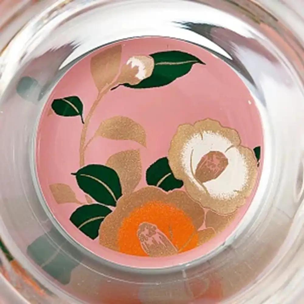 みよし漆器本舗 ぬりもん de Verre 耐熱マグカップ 蒔絵 単品 ピンク 330ml