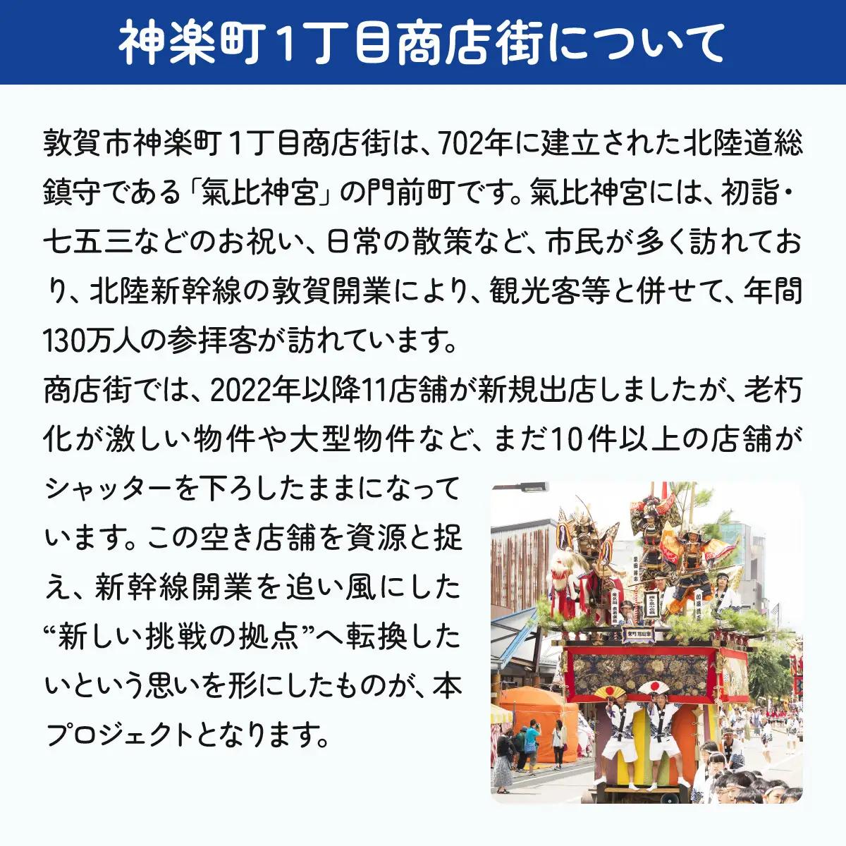 [996-a008] 【返礼品なし】敦賀市団体等活動支援交付金 神楽町１丁目商店街振興組合 1口 1000円