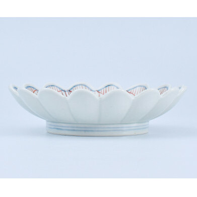 有田焼 丸紋花弁紋 菊形6.5寸皿【まるぶん】食器 器 うつわ 手描き ハレの日 18cm A20-555_イメージ3