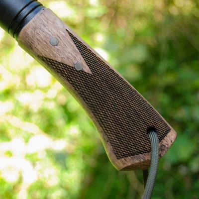 ふるさと納税 南国市 曲がり焚き火鉈 黒両刃【黒ツバ輪】[柄角度/標準型] |  | 01