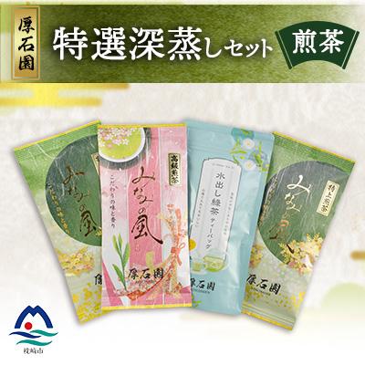 ふるさと納税 枕崎市 お茶の老舗“厚石園”の特選深蒸しセット 【高級煎茶・特上煎茶・水出し煎茶ティーバッグ】 A8-30