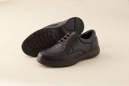 AKIO GOLF 5012 4E DR(Dブラウン) 柔らかい鹿革使用 25.0cm オーソライト エクストラライトラバー付きEVA 茶 靴 シューズ ゴルフ メンズ 鹿革 本革 革靴 紳士靴【（株