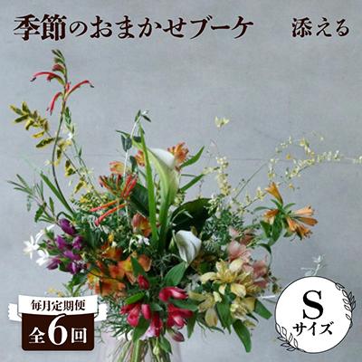 ふるさと納税 飯島町 【毎月定期便】季節のおまかせブーケ(Sサイズ) 定期便全6回