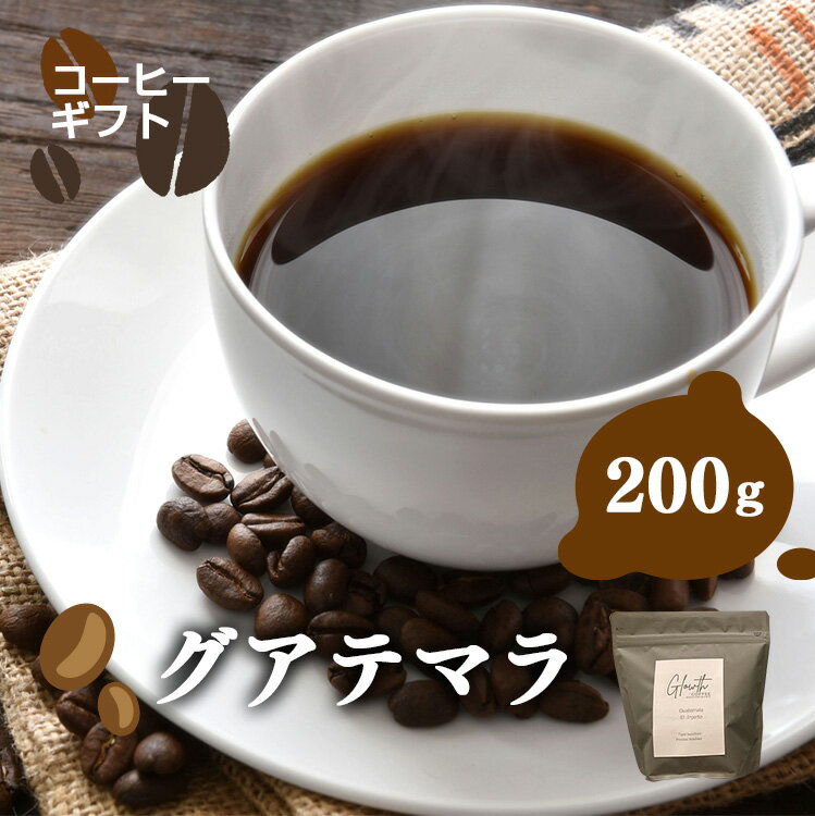 【ふるさと納税】【 お試し 】 グアテマラ コーヒー ( 豆 or 中細挽き ) 200g | コーヒー 珈琲 コーヒー豆 アイスコーヒー エスプレッソ ブラック カフェオレ 岐阜県 北方町
