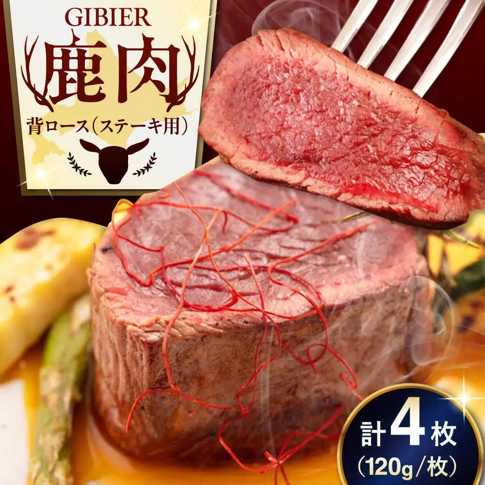 鹿肉 背ロース 4枚 鹿肉 AJAO031