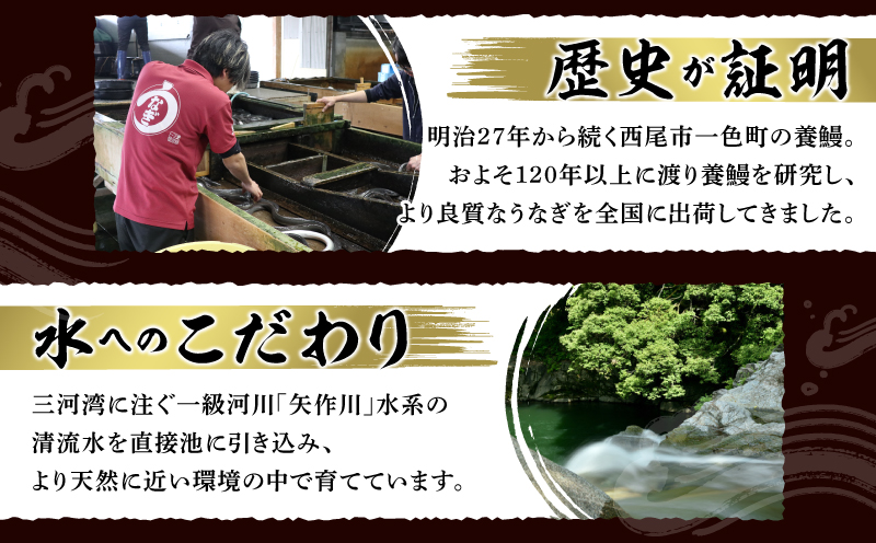 一色産うなぎ　無頭　長蒲焼4尾（640g）・I053-25