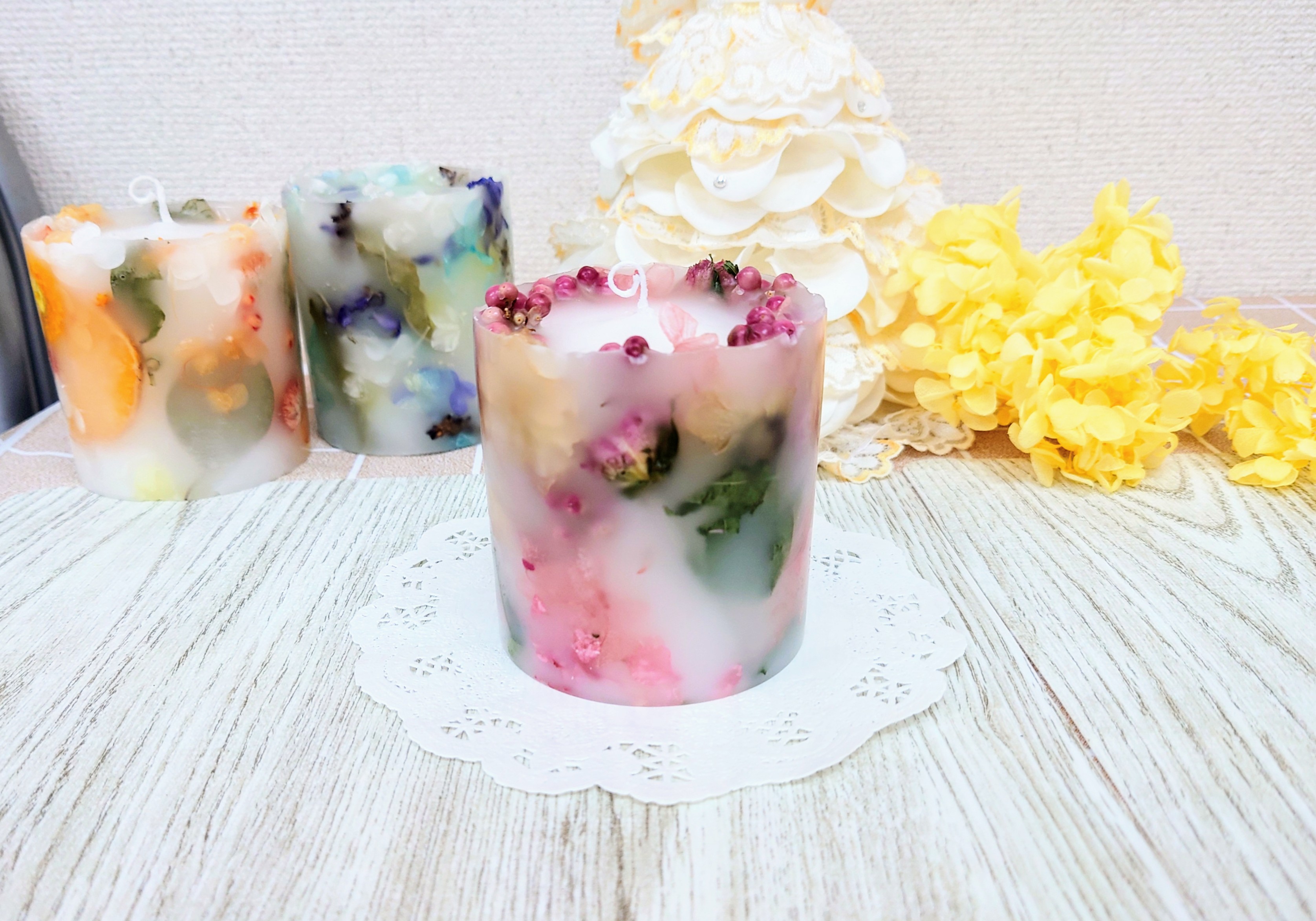 新宿フラワークラフト体験工房 ふわっと香るボタニカルキャンドル作り