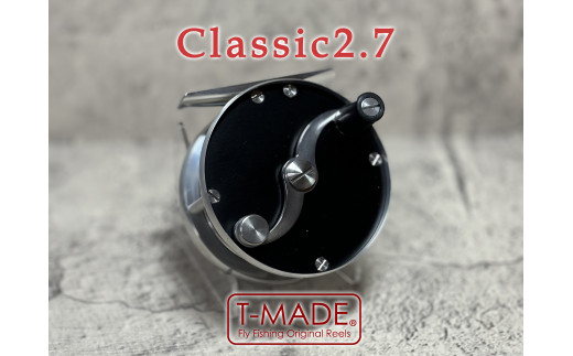 【ブラック】T-MADE　Classic2.7リール　釣り リール フィッシング 渓流釣り  | 埼玉県 草加市 釣り 釣り道具 釣り用品 魚 リール 手作り 職人 工芸品 フライフィッシング 魚釣り 趣味 海 便利 オリジナル デザイン シンプル 使いやすい 人気