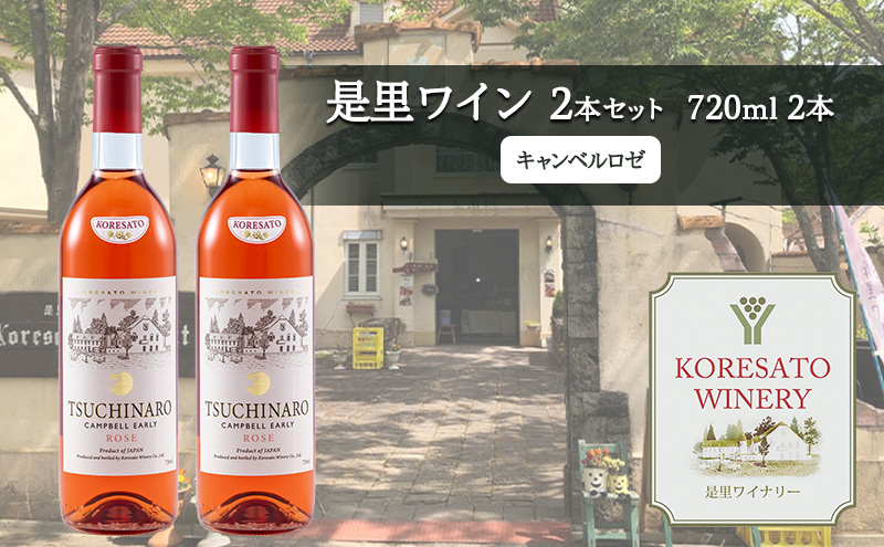 是里 ワイン 果実酒 キャンベルロゼ 720ml  2本 岡山 赤磐市 お酒