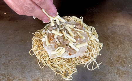 お好み焼き 安芸高田市 名物 あきたかた焼き 1枚（そば・うどん選択可） 冷凍 お惣菜 広島 そば