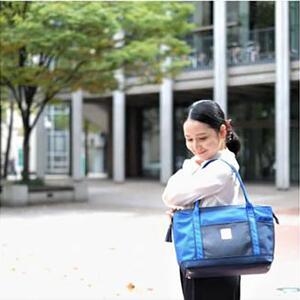＜左肩用＞お仕事バッグ　しごとーと　シャイニー　キャリーオン　コバルトブルー/ネイビー