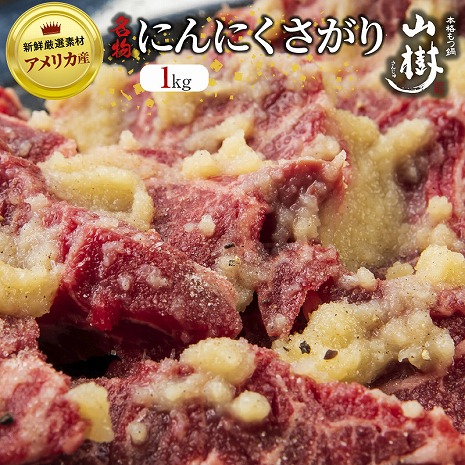 【ふるさと納税】山樹名物　にんにくさがり（アメリカ産サガリ）1kg