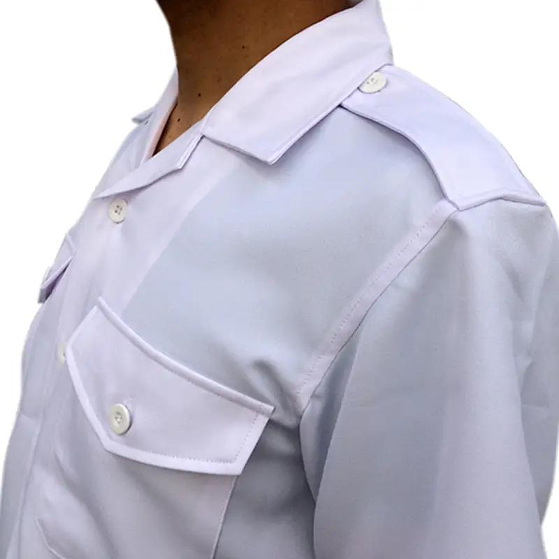 シャツ 船員服 半袖 開襟 パイロット シャツ 3Lサイズ 白 呉市