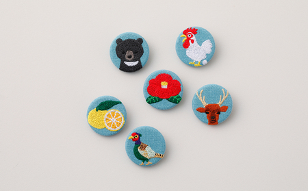 二十四節季くるみボタンブローチ [冬セット]