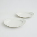 【ふるさと納税】【Awabi ware】 オーバル皿S ペアセット （白磁×2） 《決済から3ヶ月前後で発送》